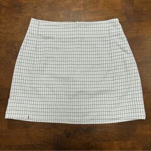 Brandy Melville Light Blue Plaid mini skirt
